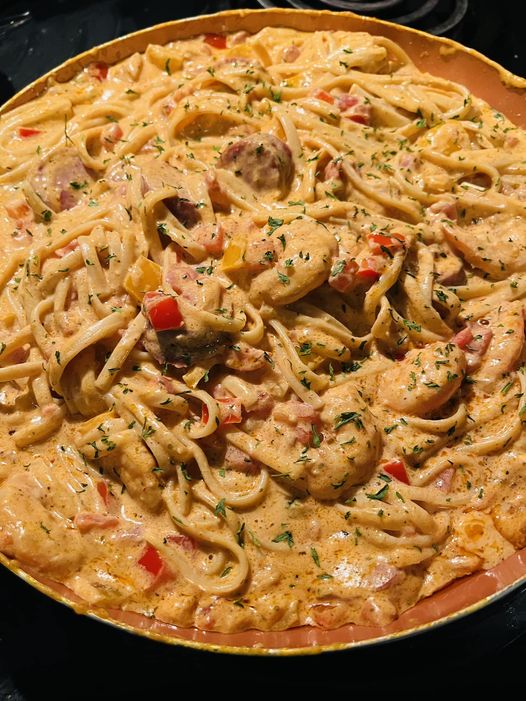 Cajun Shrimp and Sausage Pasta